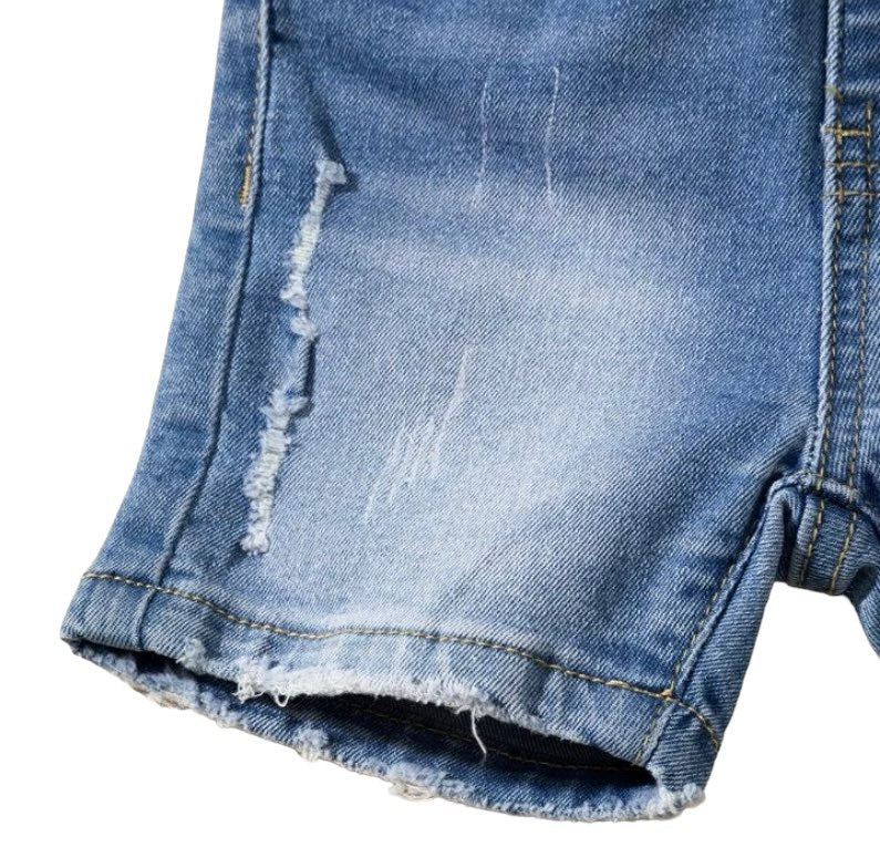 Distressed Denim Shorts