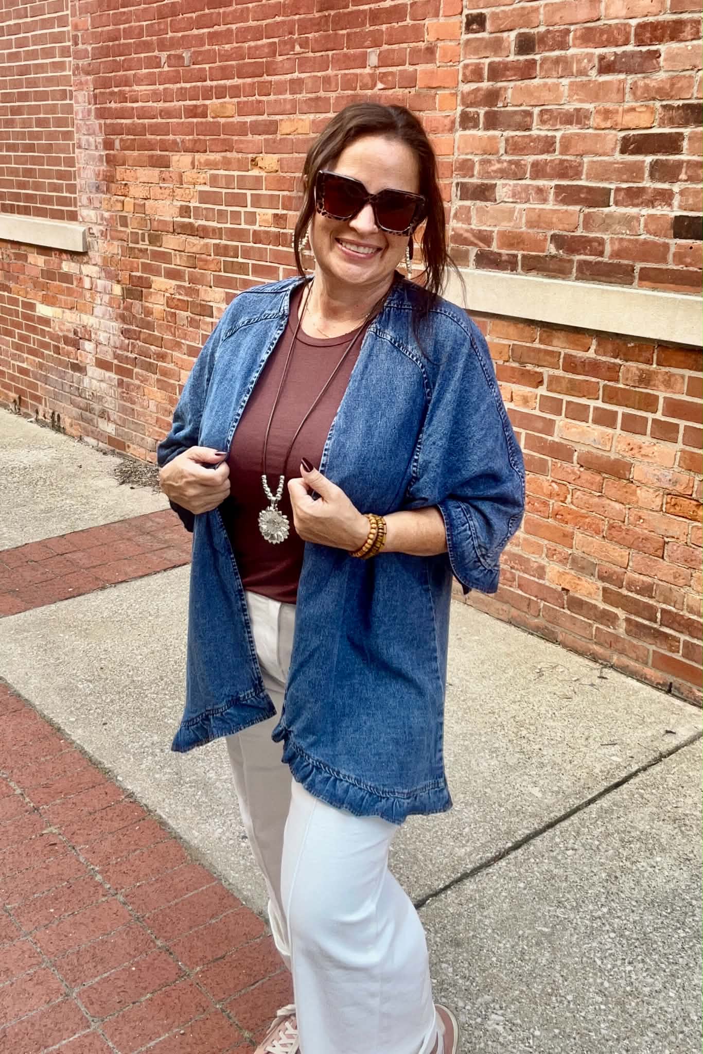 Light Weight Denim Kimono