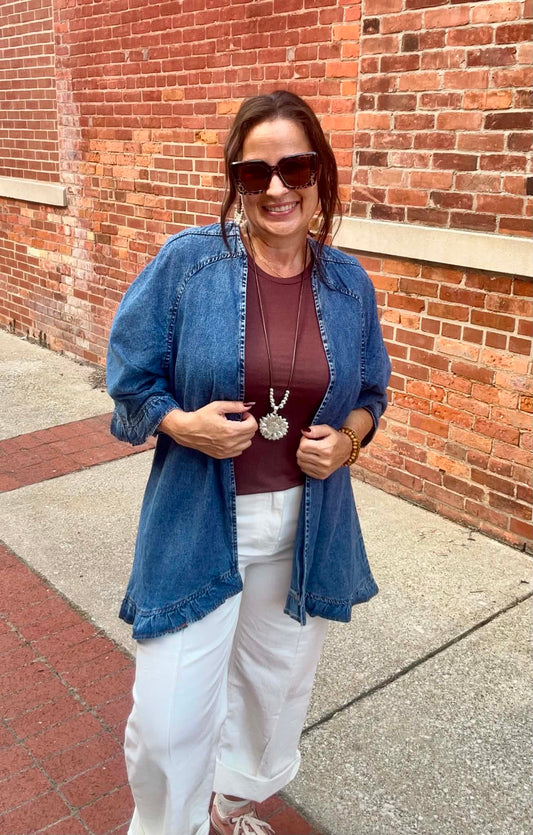 Light Weight Denim Kimono