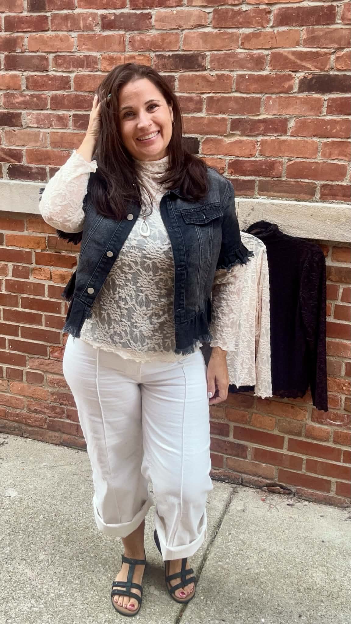 Lace Mock Neck