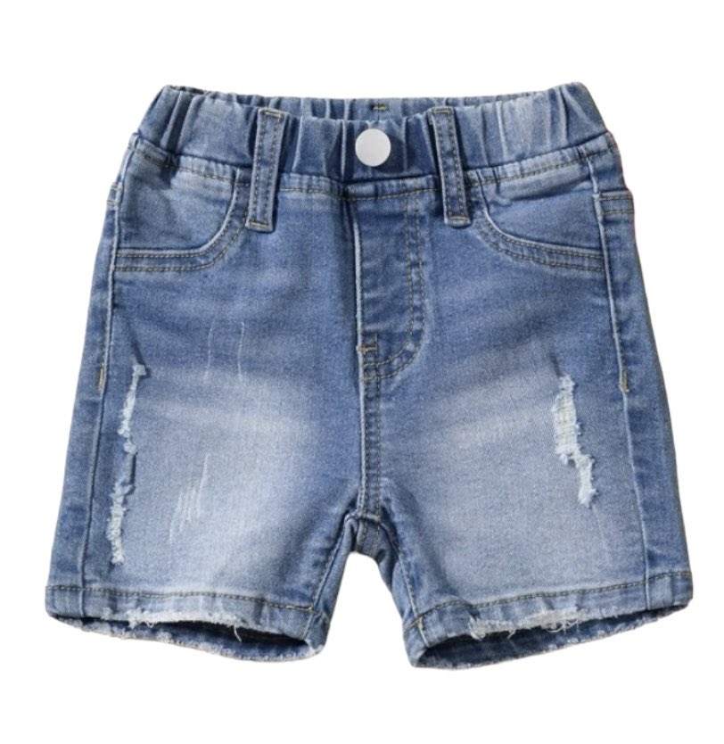 Distressed Denim Shorts