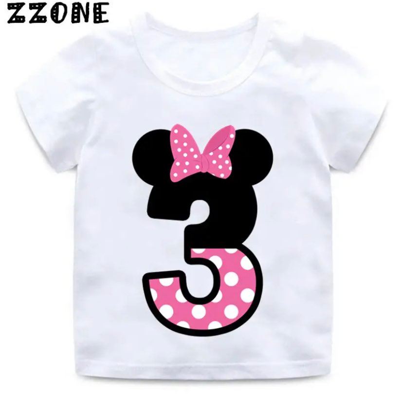 Mickey/Minnie Birthday Shirts - Red or Pink