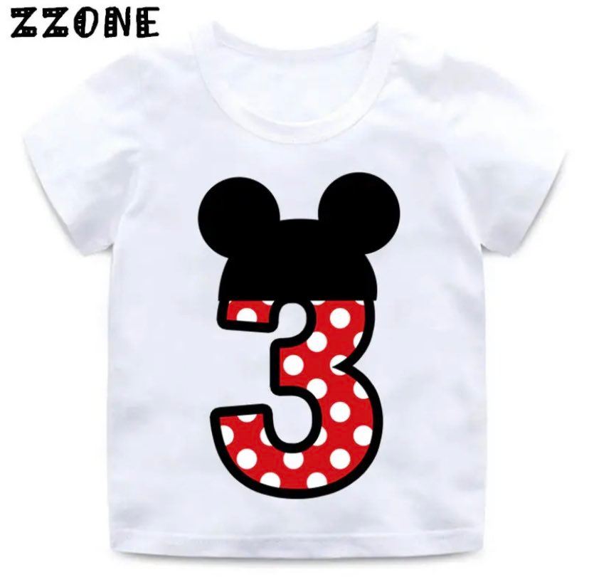 Mickey/Minnie Birthday Shirts - Red or Pink