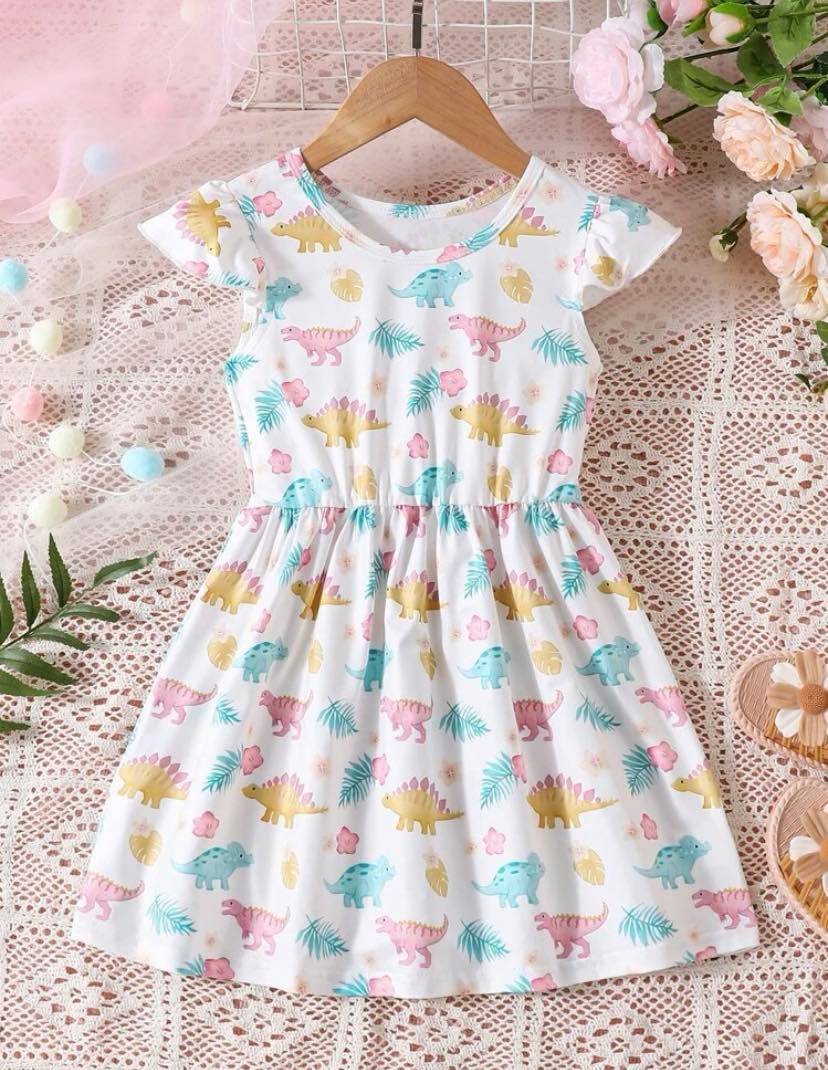 Pastel Dinosaur Dress