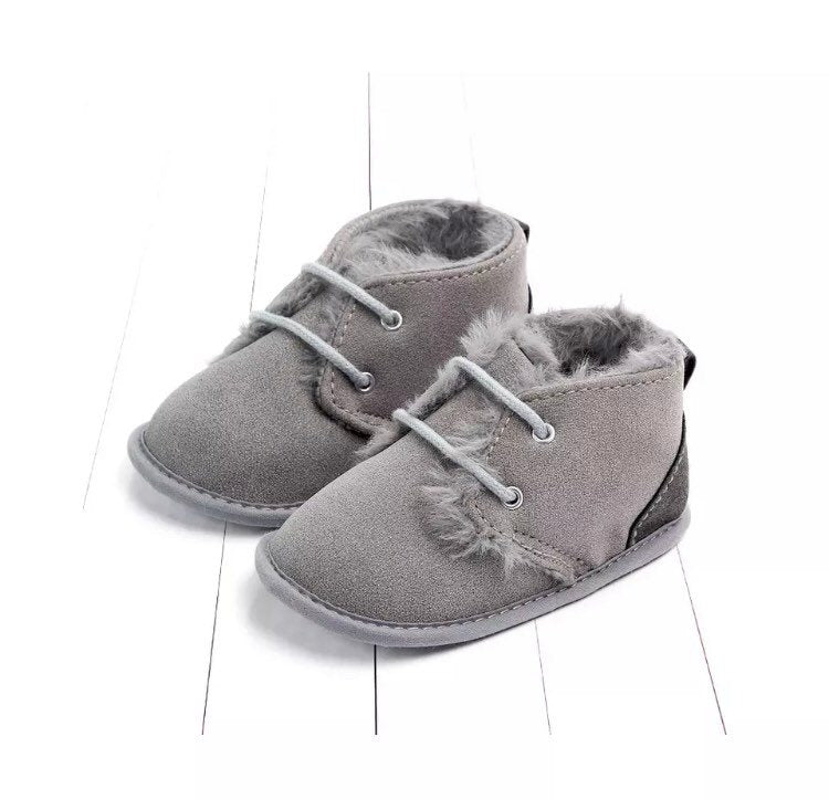 Fur Lined Baby Boots - 3 colors