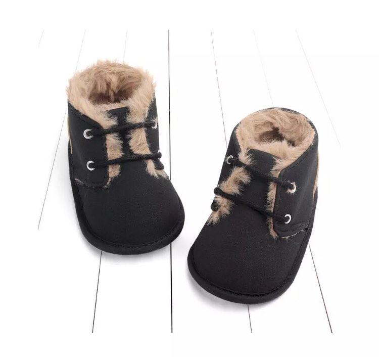 Fur Lined Baby Boots - 3 colors