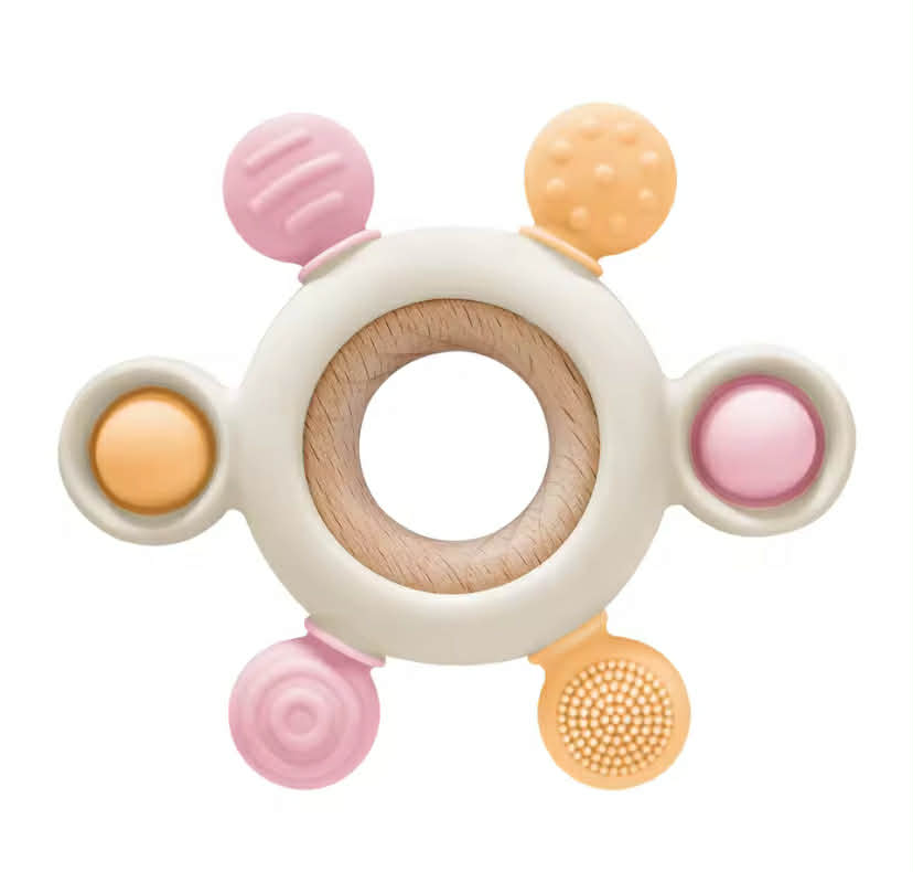 Silicon Multi-Texture Teething Ring