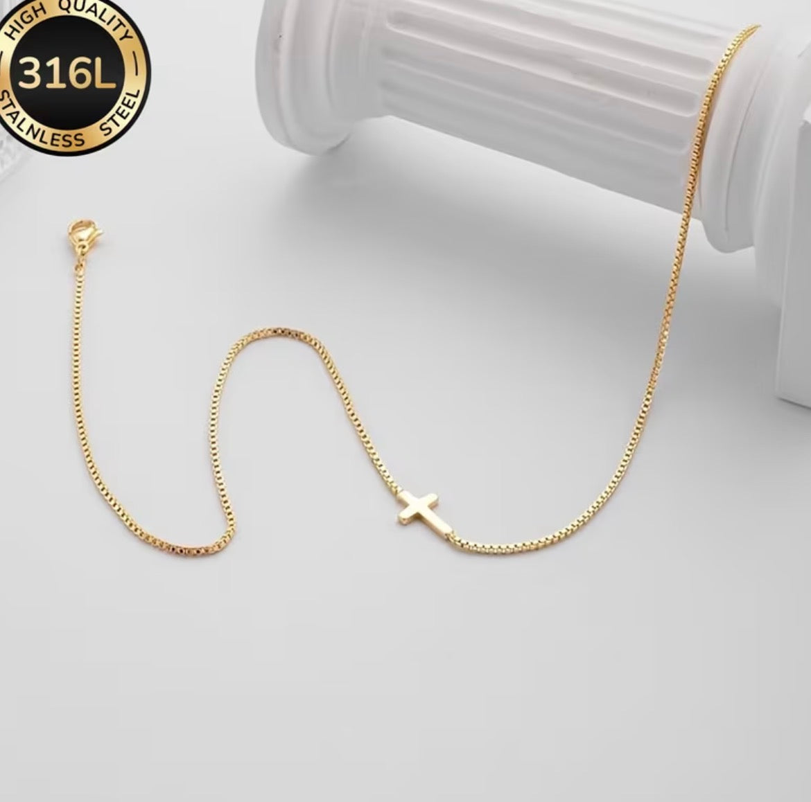 Side Cross Necklace