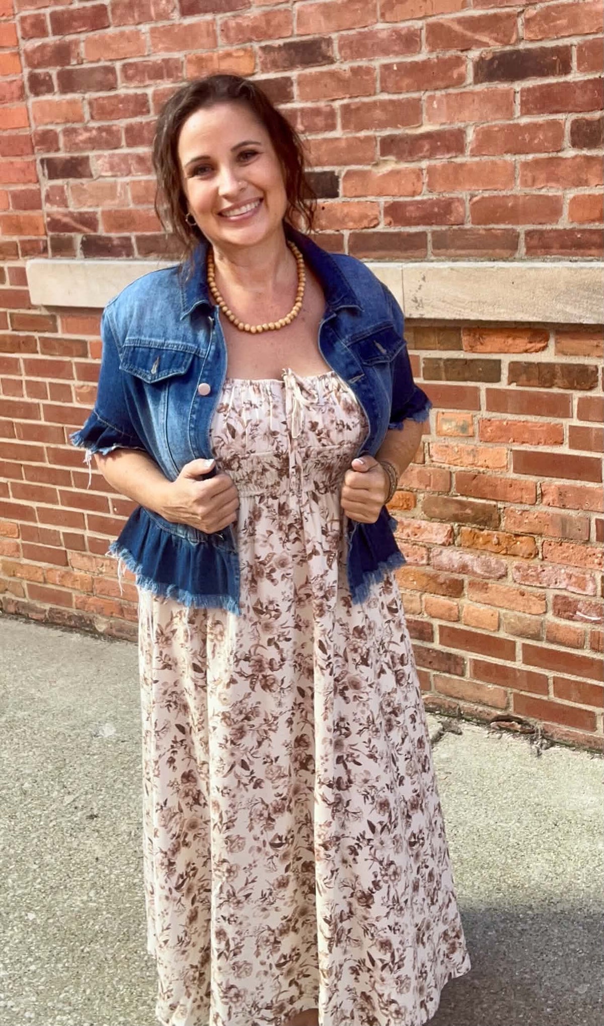 Plus Size Floral Toile Dress