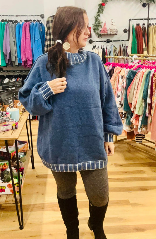 Wide Stitch Oversized Sweater