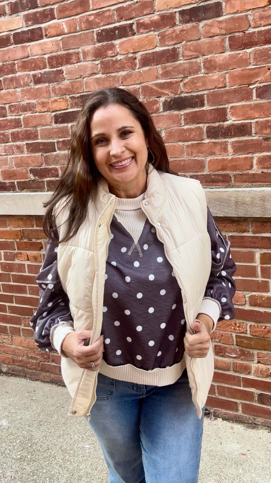 Oversized Polka Dot Pullover