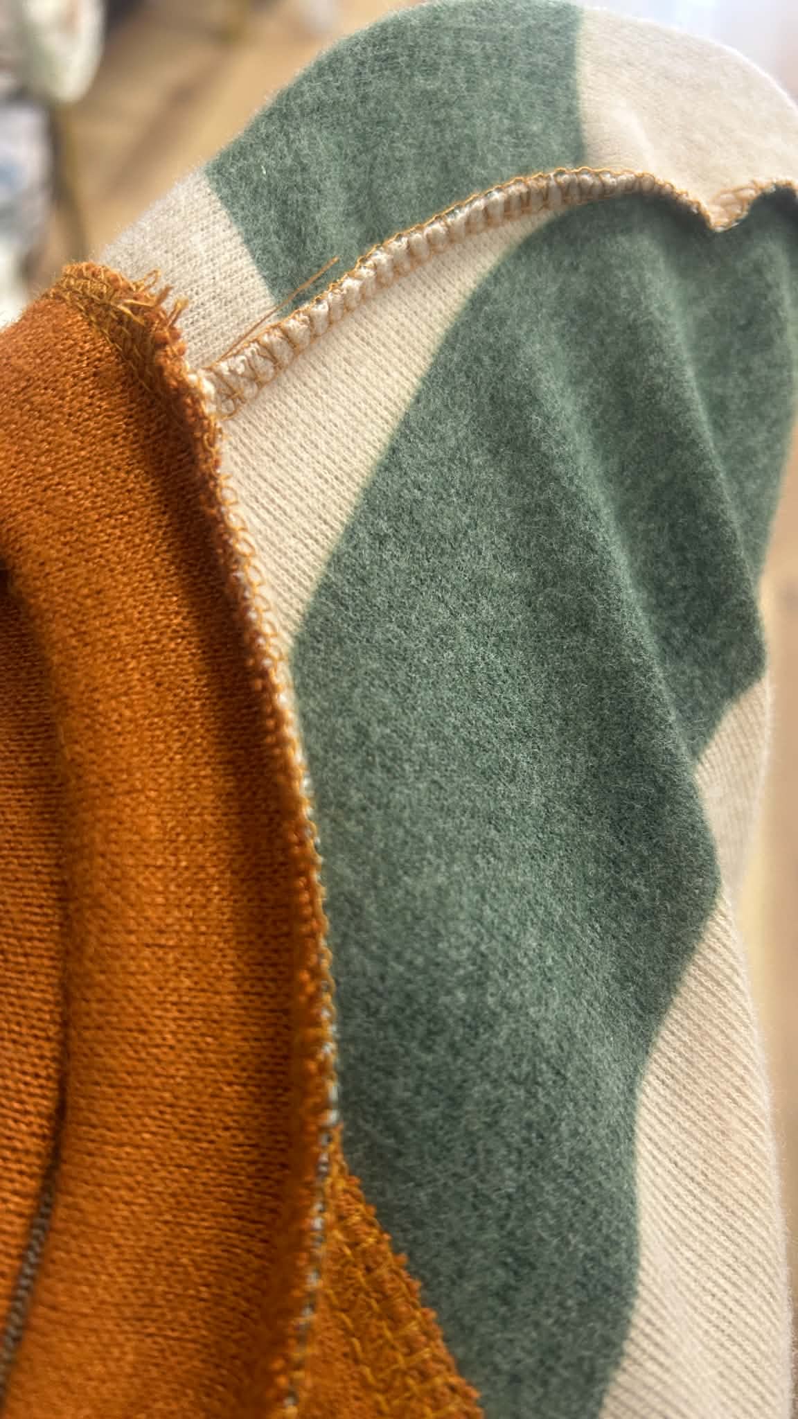 Striped Color Block Hacci Pullover Top
