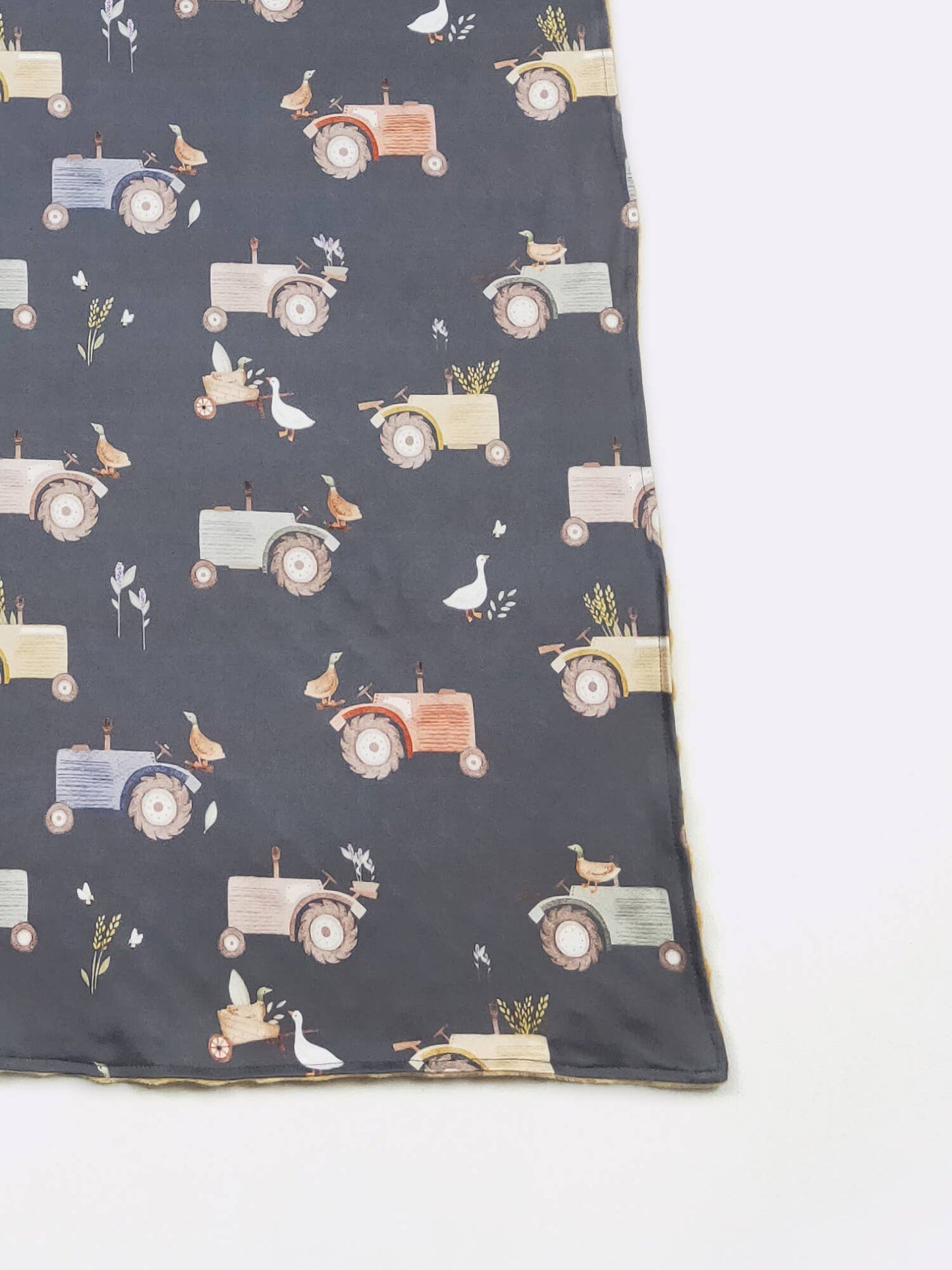 Navy Tractor Blanket