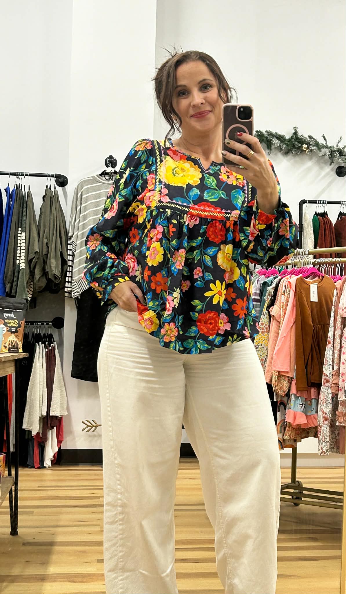 Multicolor Floral Babydoll Top