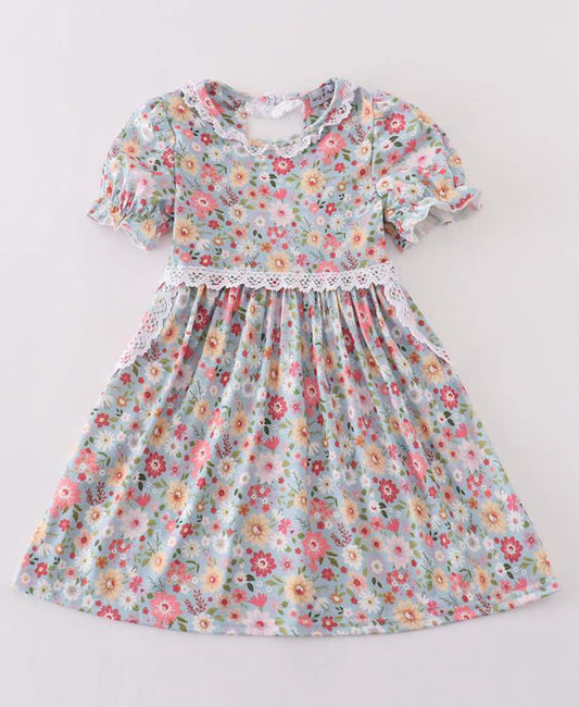 Green Daisy Print