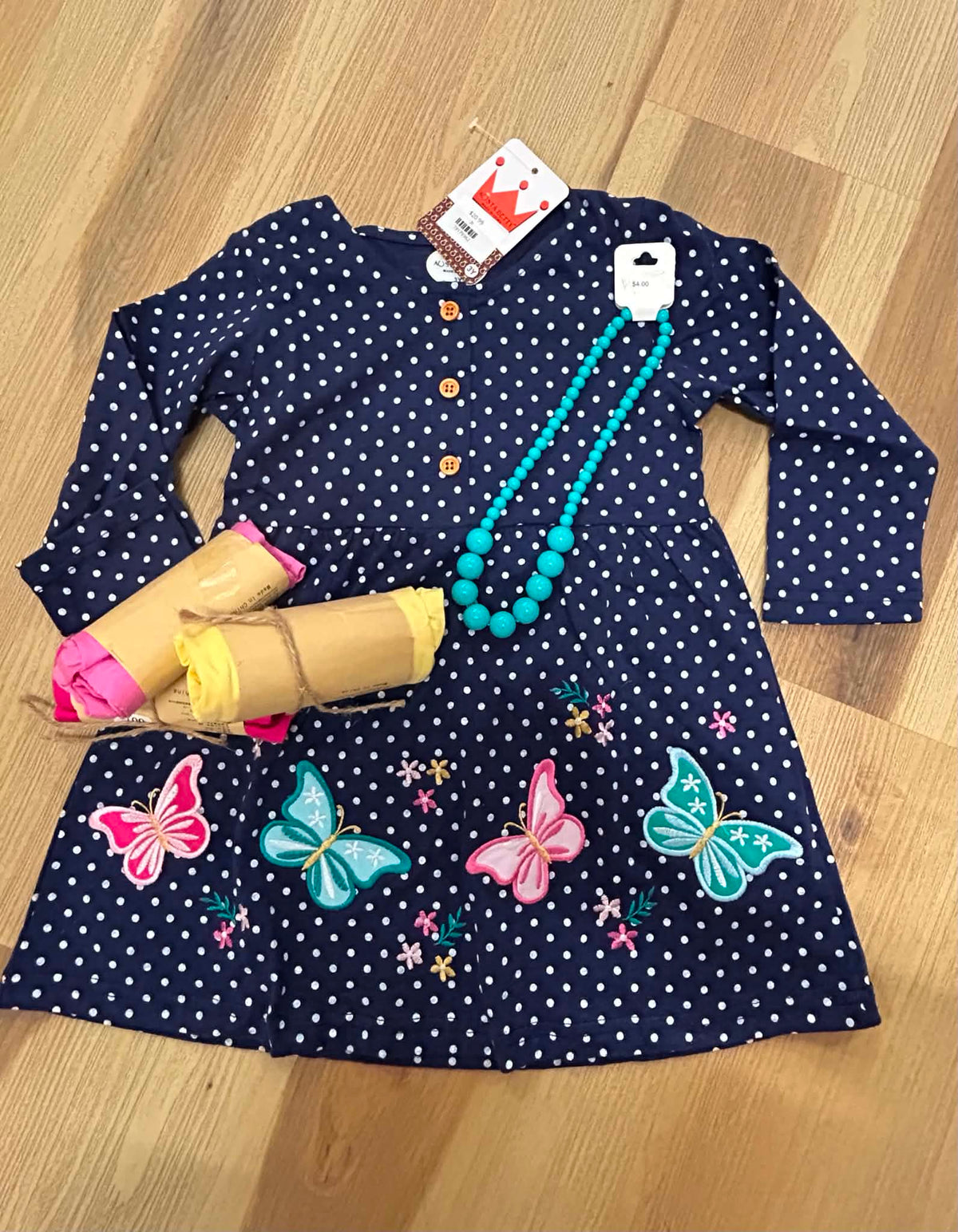 Butterfly Polka Dot Dress