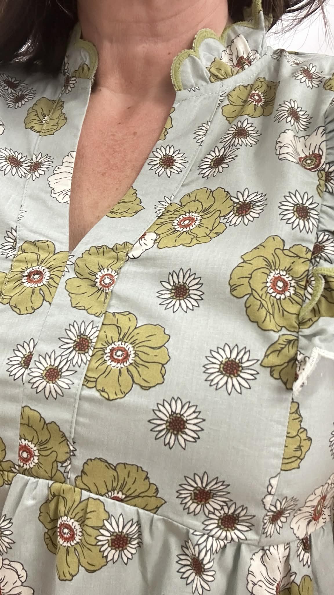 UMGEE Floral Print Peplum Top