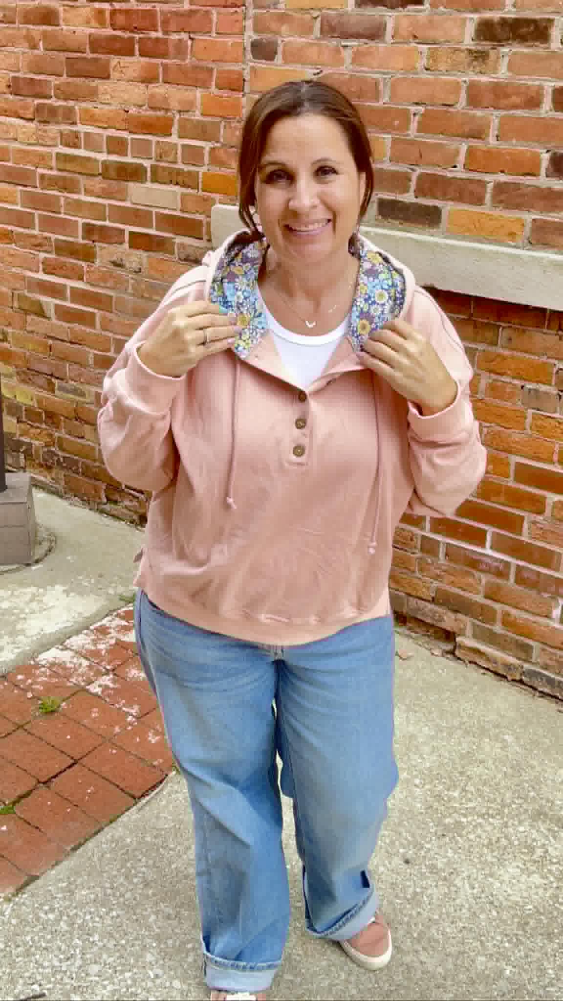 Lightweight Floral Peace Hoodie