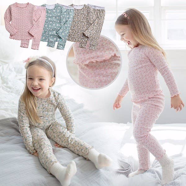 Maybee Pink Cotton Long Sleeve PJ's