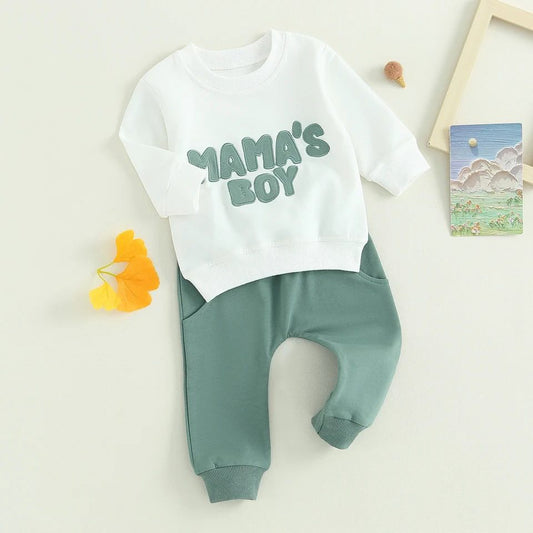 Applique Mama's Boy Set