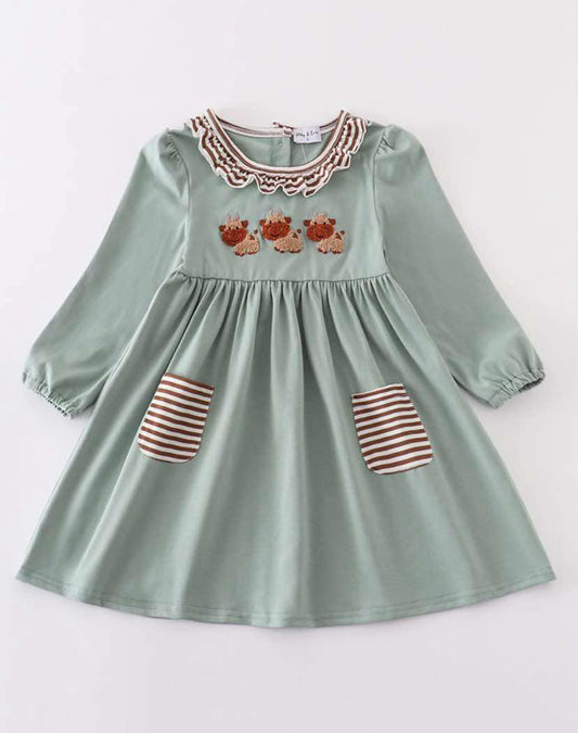 Cow French Knot Dress