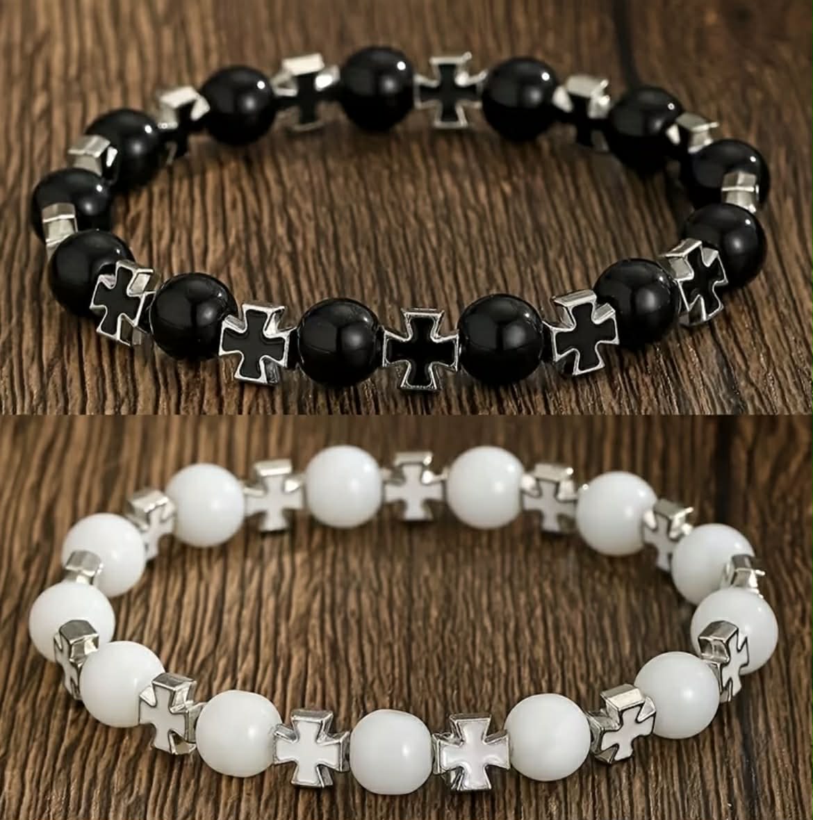 Geometric Cross Bracelets