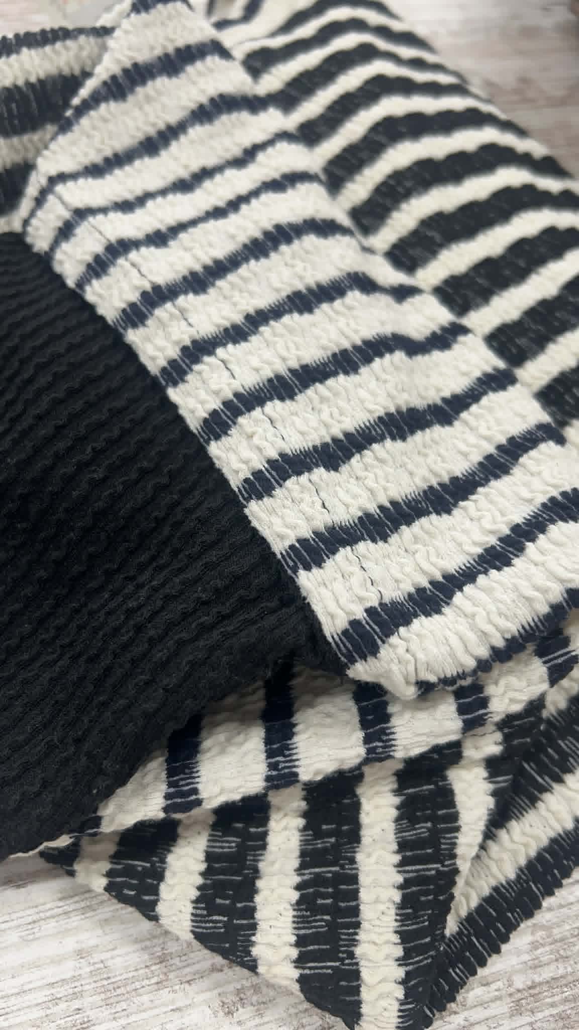 Women's Stripe Color Block Rib Knit Relaxed Top