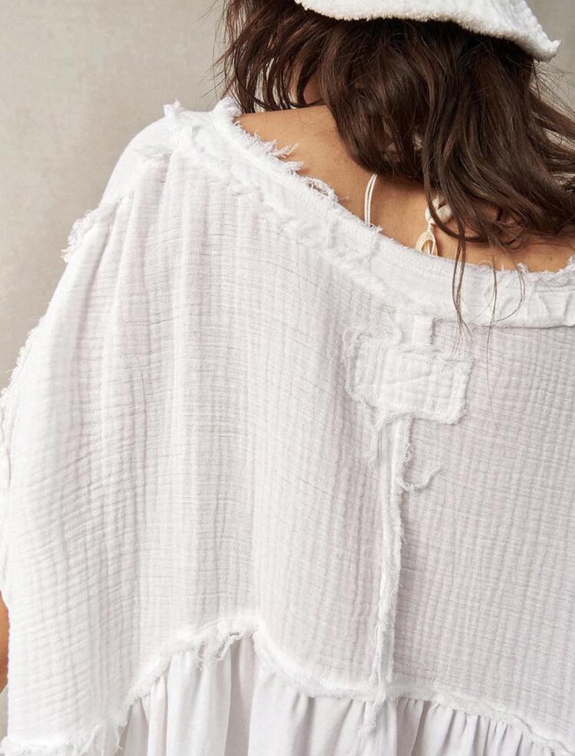 Boho Asymmetrical Hem Blouse