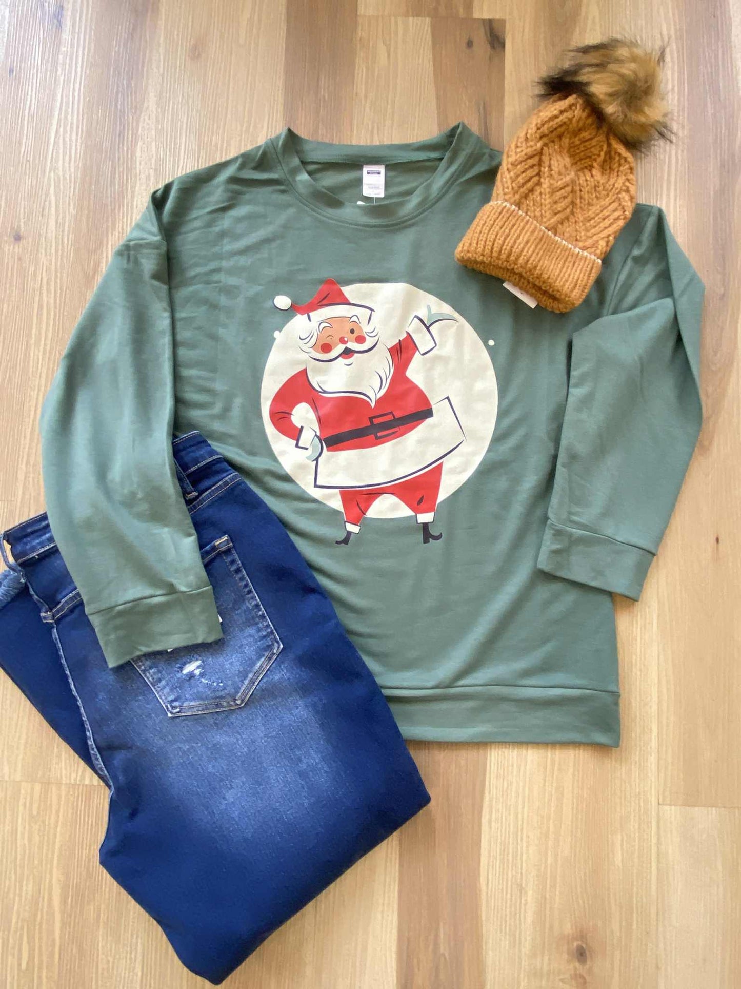 Vintage Santa Long Sleeve