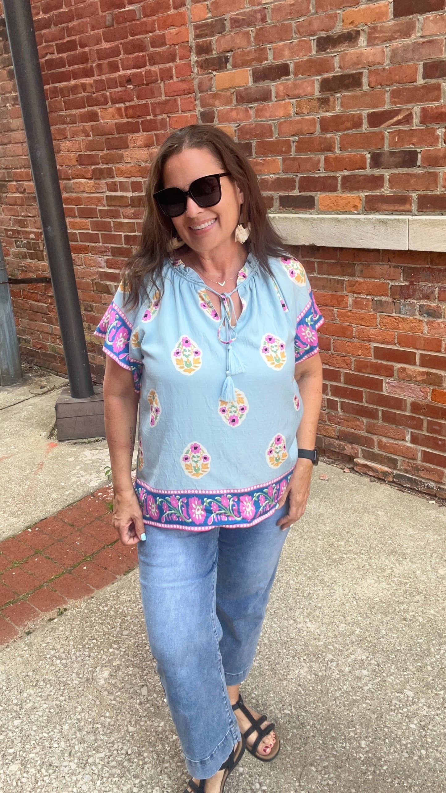 Boho Bloom Border Top