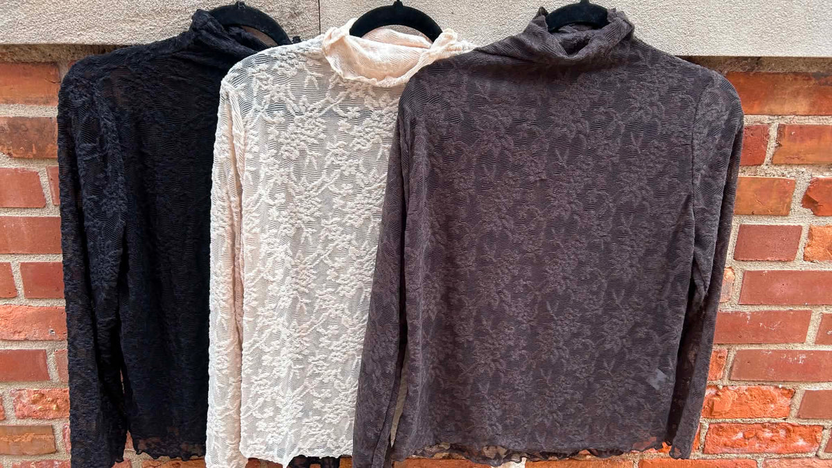 Lace Mock Neck