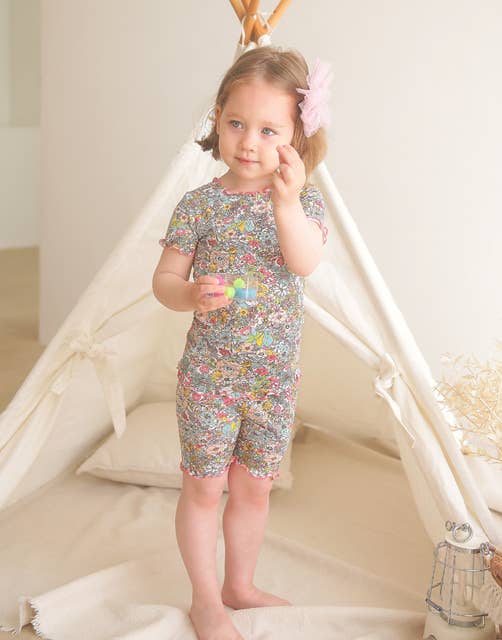 Shirring Floral Pajama