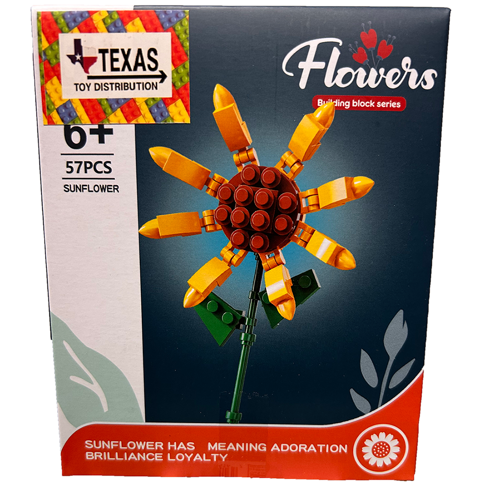 Flowers Building Brick Display Set