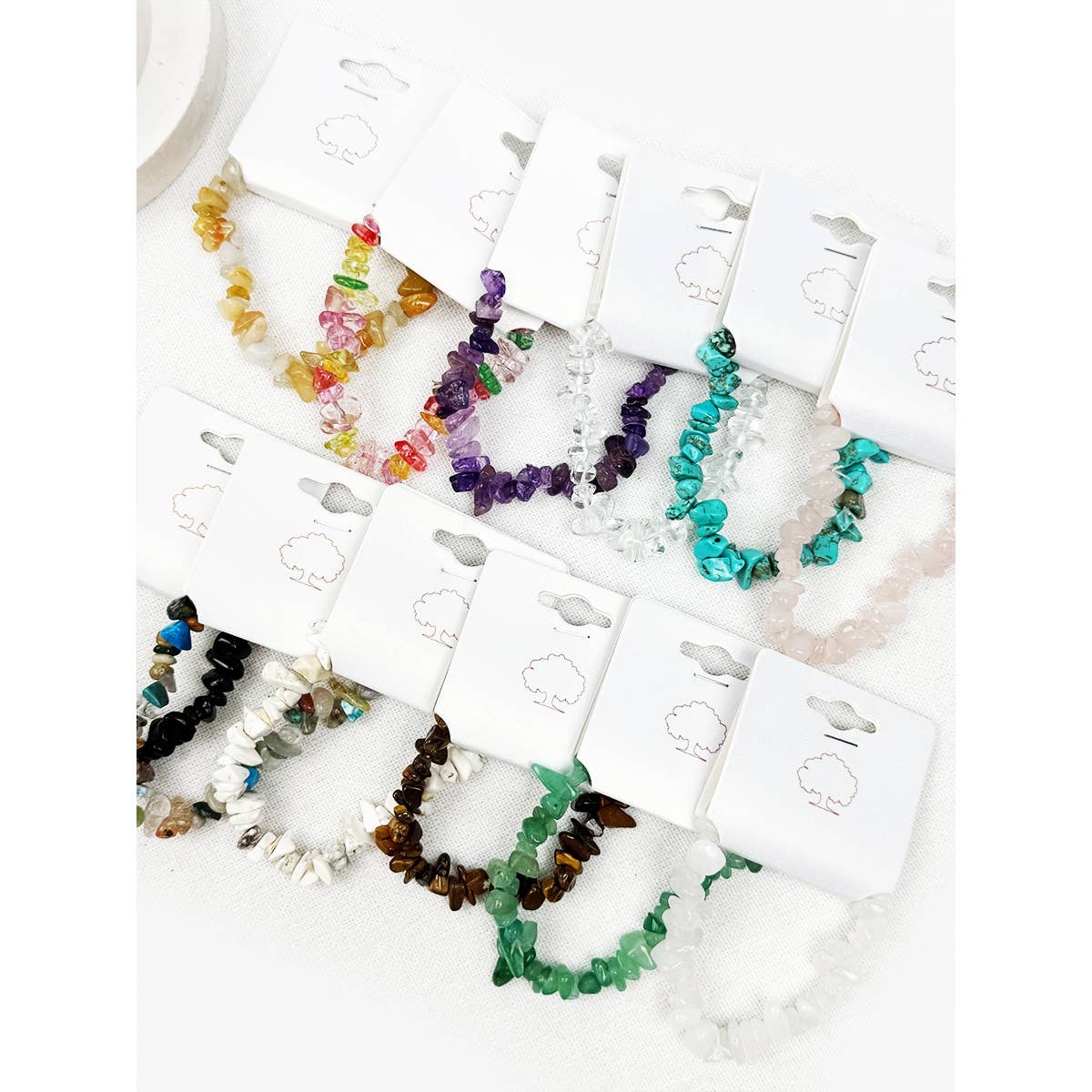 Irregular Stone Mixed Beads Stretch Bracelets