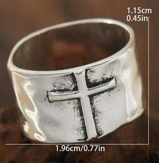 Wide Cross Ring