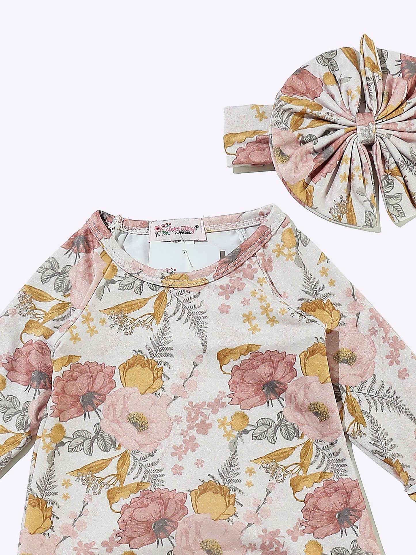 Rustic Floral Baby Gown