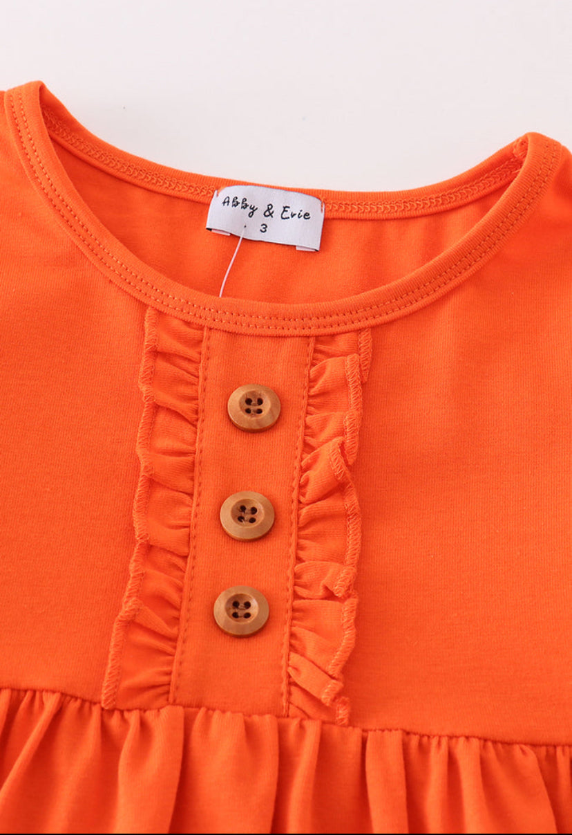 Orange Ruffle Dress