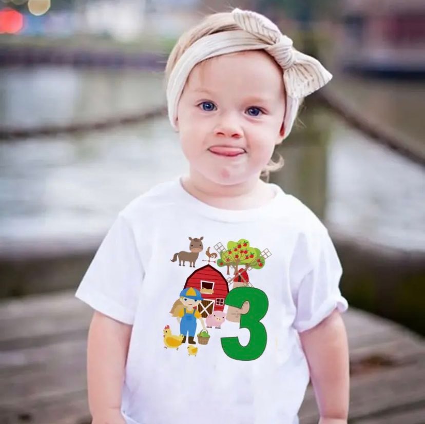 Farm Number Birthday Shirts