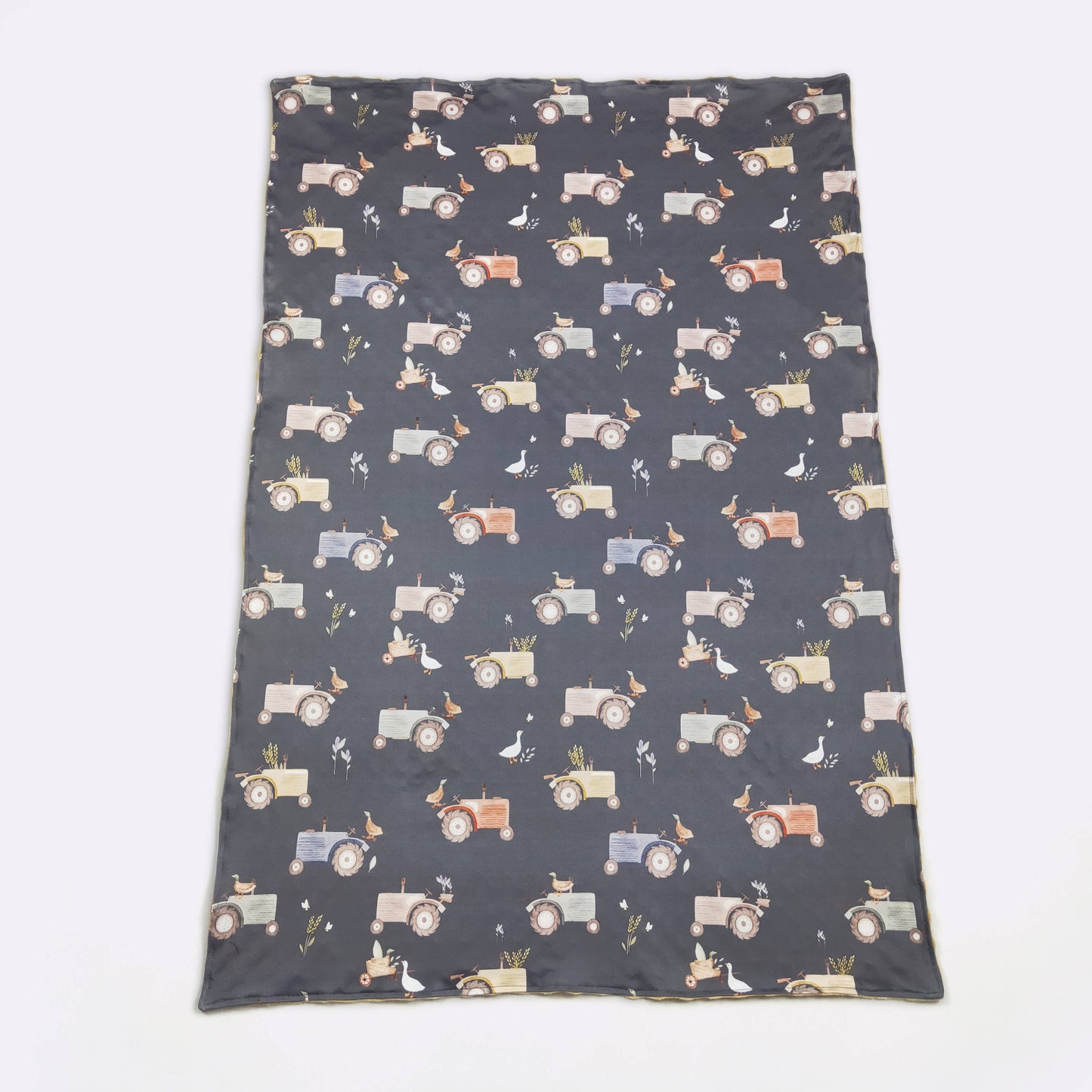 Navy Tractor Blanket
