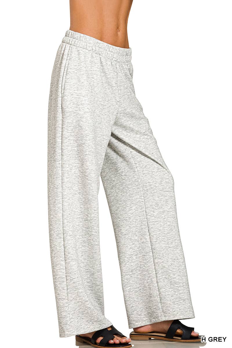 Scuba Side Slit Top & Pants Set Zenana