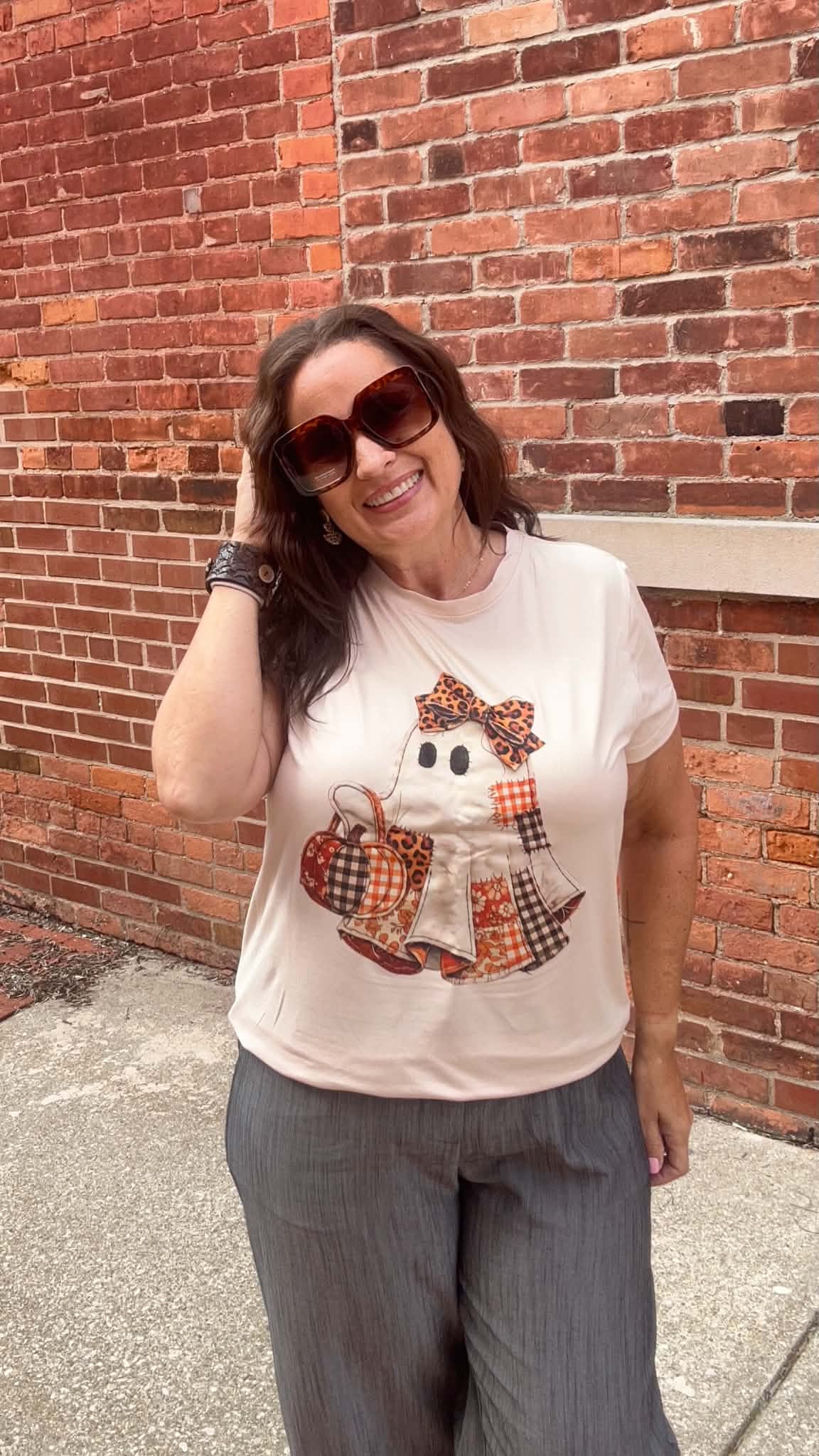 Printed Patchwork Ghost Tee