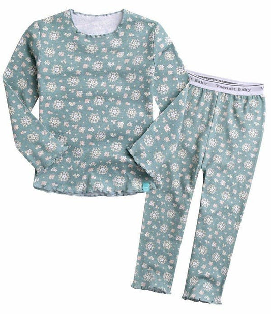 Maybee Mint Cotton Long Sleeve PJ's