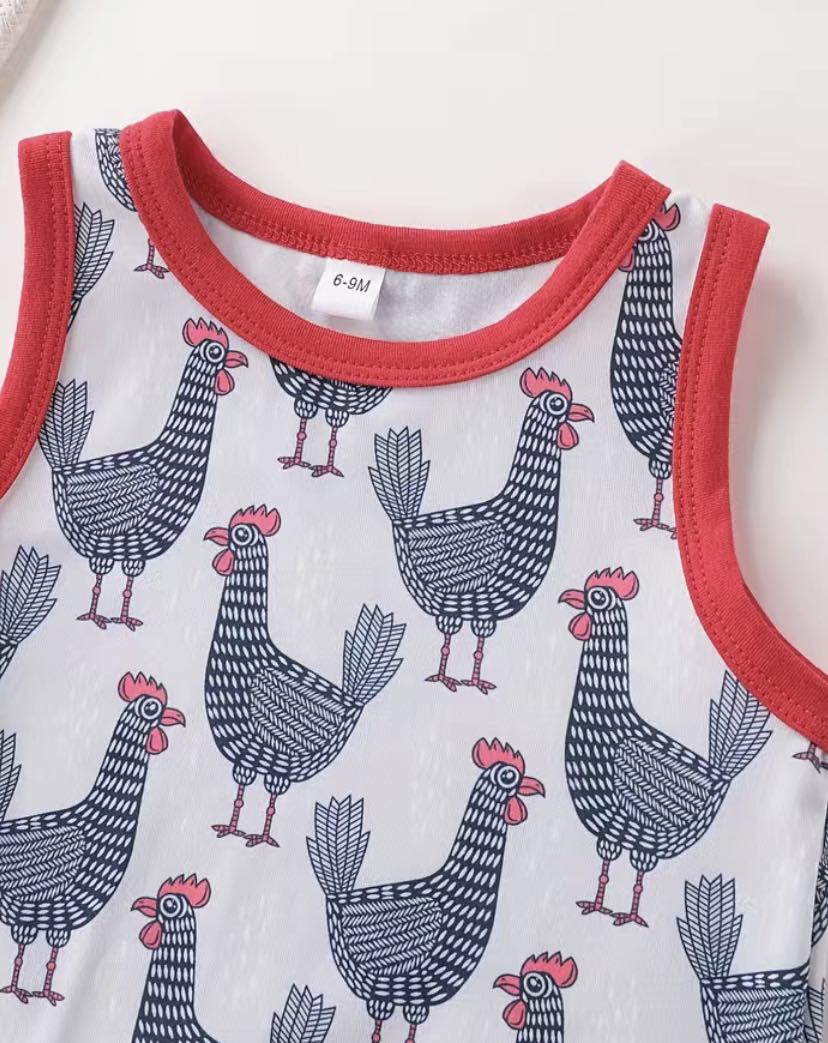 Graphic Rooster Jumpsuit