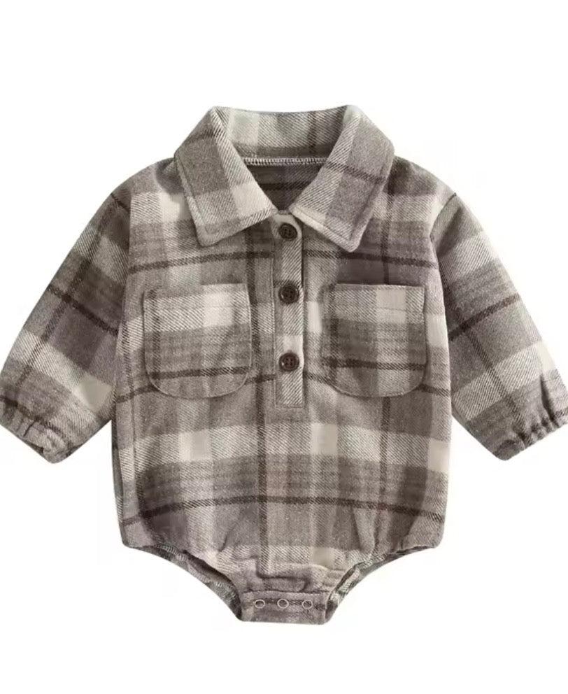 Flannel Onsie Button Up