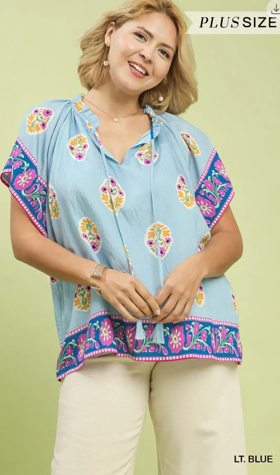 Boho Bloom Border Top