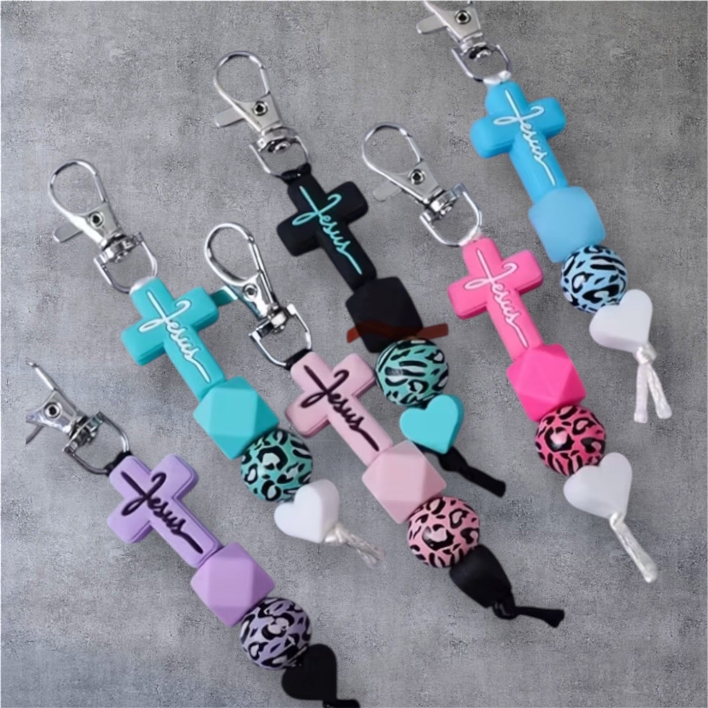 Jesus Keychains & Wrist Keyrings