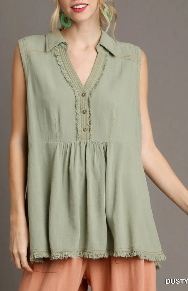 UMGEE Stitch & Fray Detail Tunic