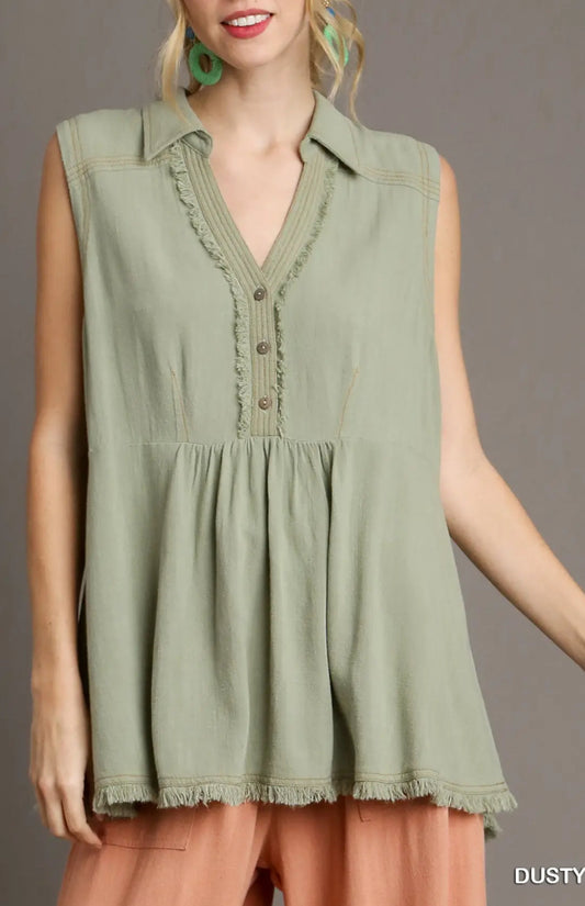 UMGEE Stitch & Fray Detail Tunic