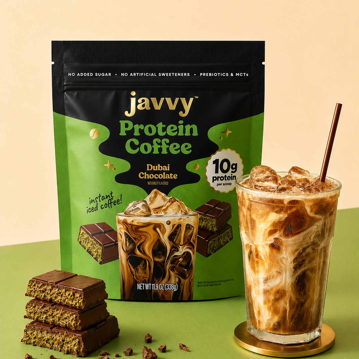 JAVVY Dubai Chocolate Protein Coffee