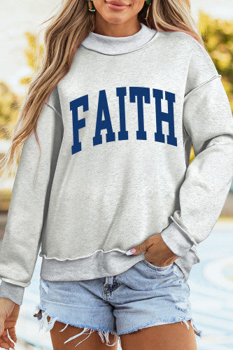 FAITH | JESUS Reversible Mock Neck Sweatshirt